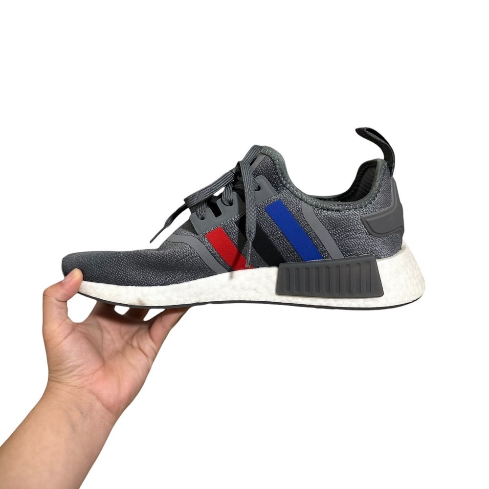 Adidas Athlesure NMD_R1 Grey Scarlet Blue Sneakers FZ5708 Sporty Men's Size 10 - Picture 3 of 11